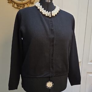 Nwt Xl Sioni Black Women's Blazer With Pearls